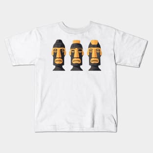 easter island heads Kids T-Shirt